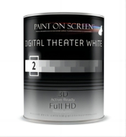 Paint d'écran de projection sur le rouleau mural ou pulvérisation gris clair couleurs de théâtre numérique blanc