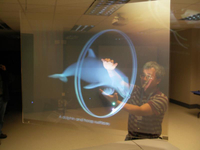Film de projection arrière holographique transparente pour verre